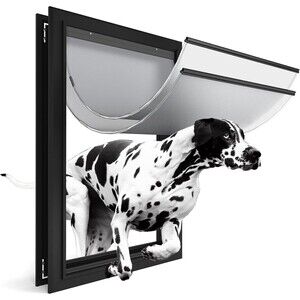 Extra Large Dog Door for Exterior Doors, Heavy Duty Aluminum Doggy Door for...